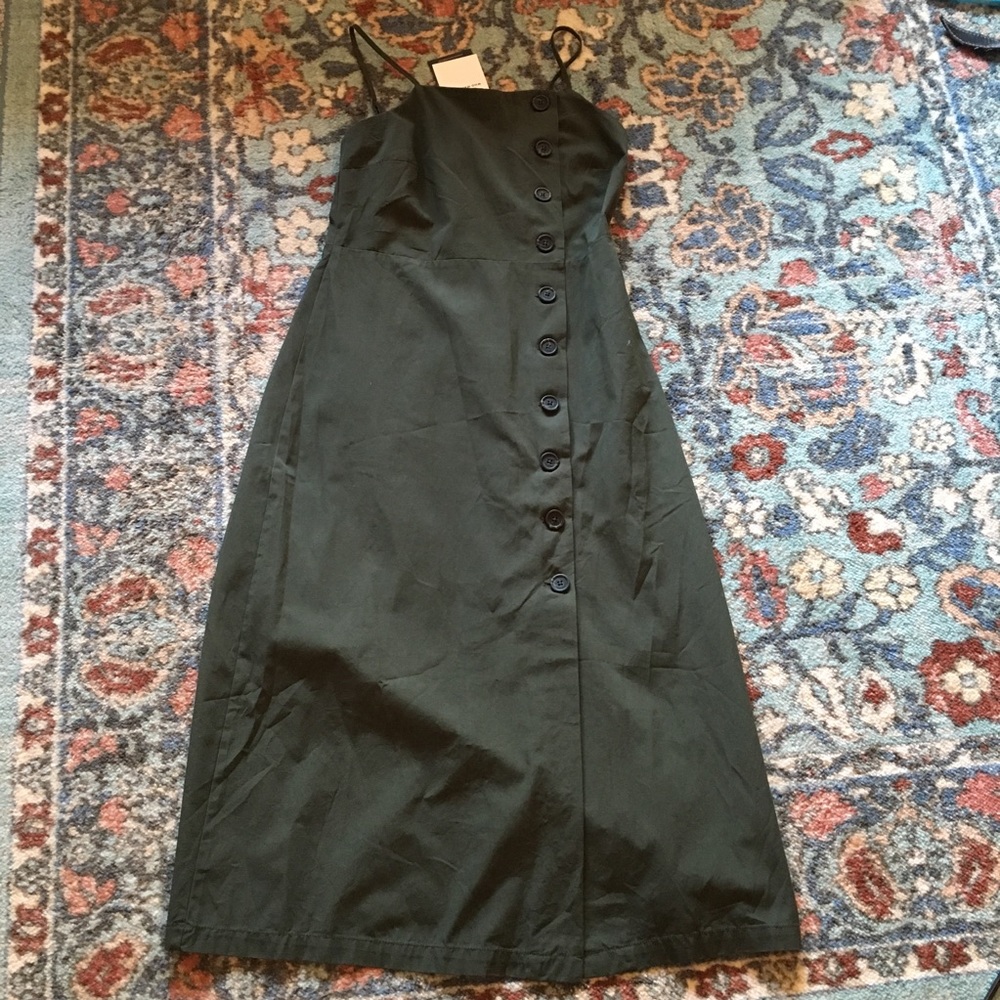 Brand new! Hunter Green Button Dress